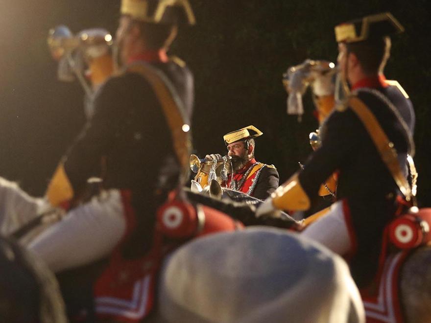 Exhibición de la Banda de Clarines de la Guardia Civil en Caballerizas Reales