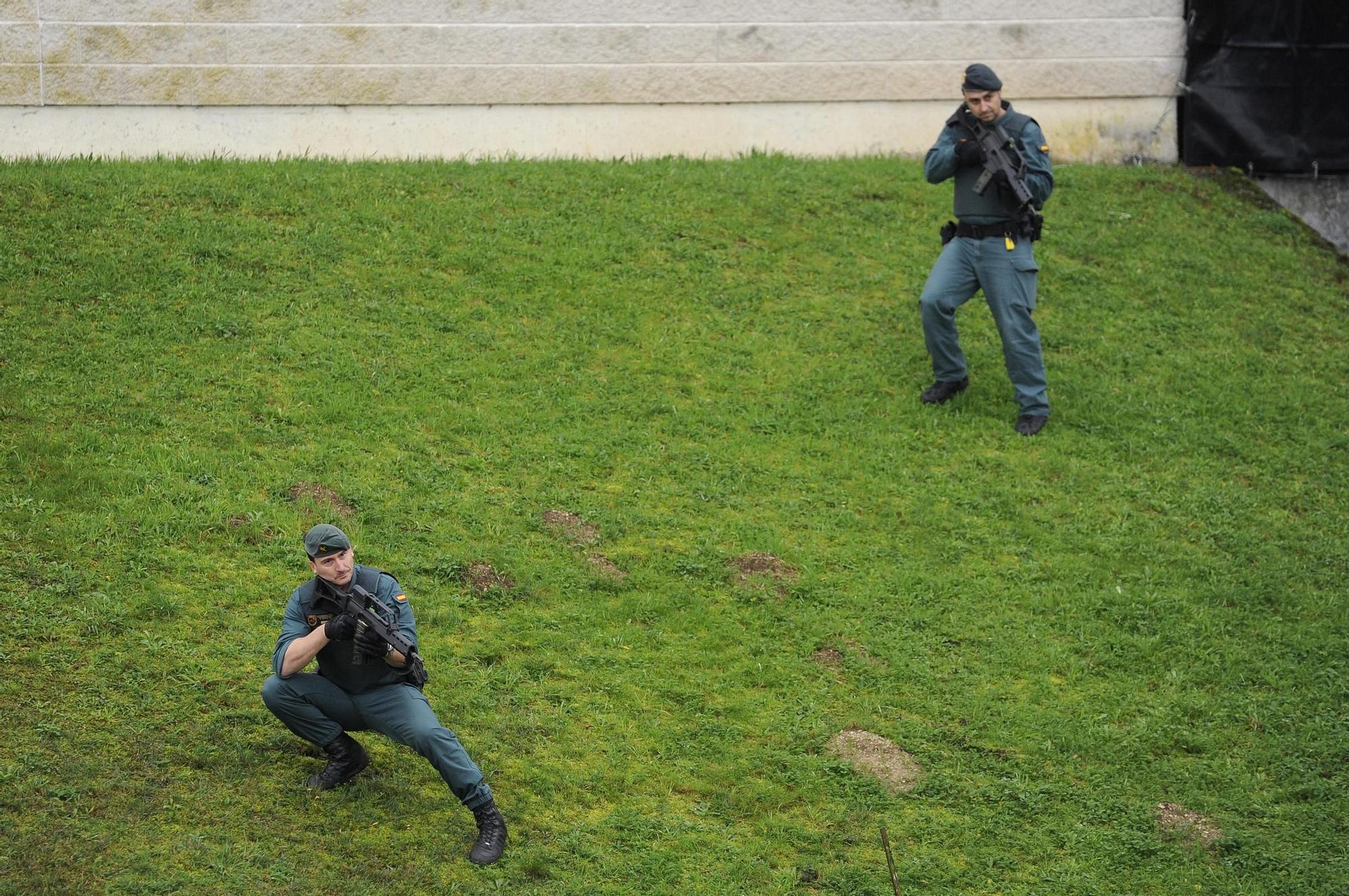 El simulacro de secuestro con arma blanca en Sedexpo, en imágenes