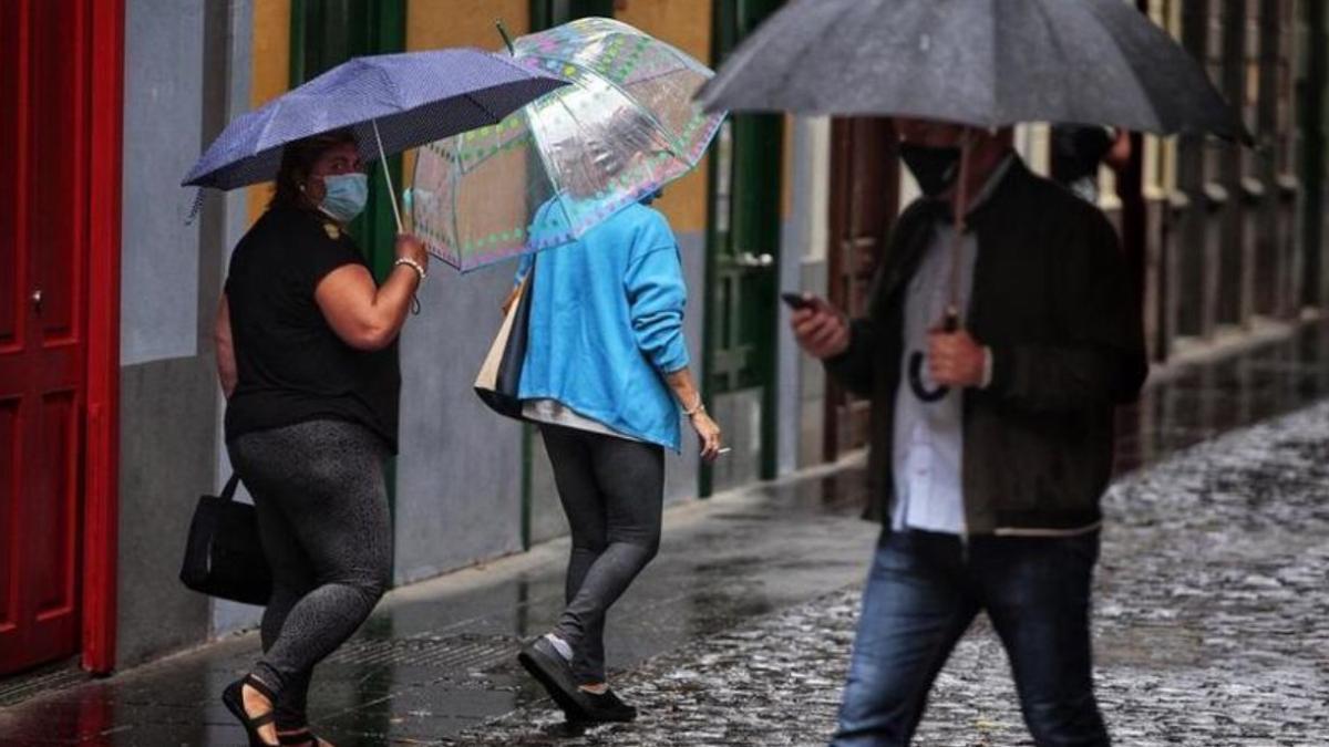 Un día de lluvia en Canarias.