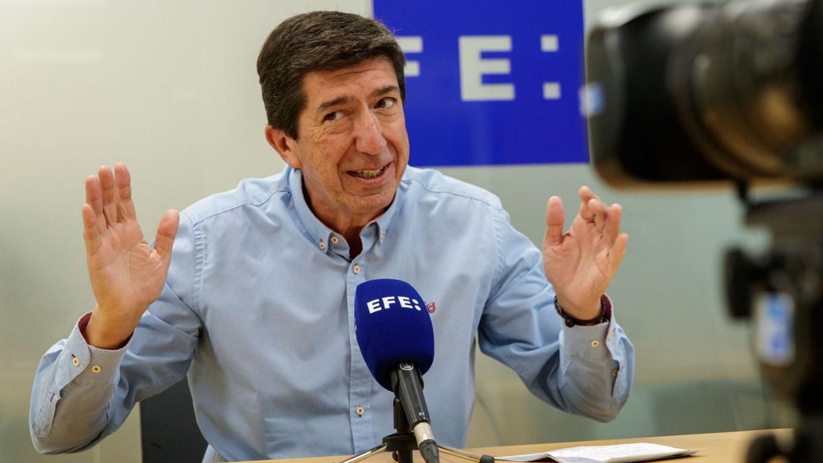 Juan Marín, durante la entrevista concedida a EFE. | JULIO MUÑOZ / EFE