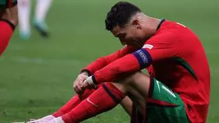 Cristiano Ronaldo se echa a llorar tras fallar un penalti