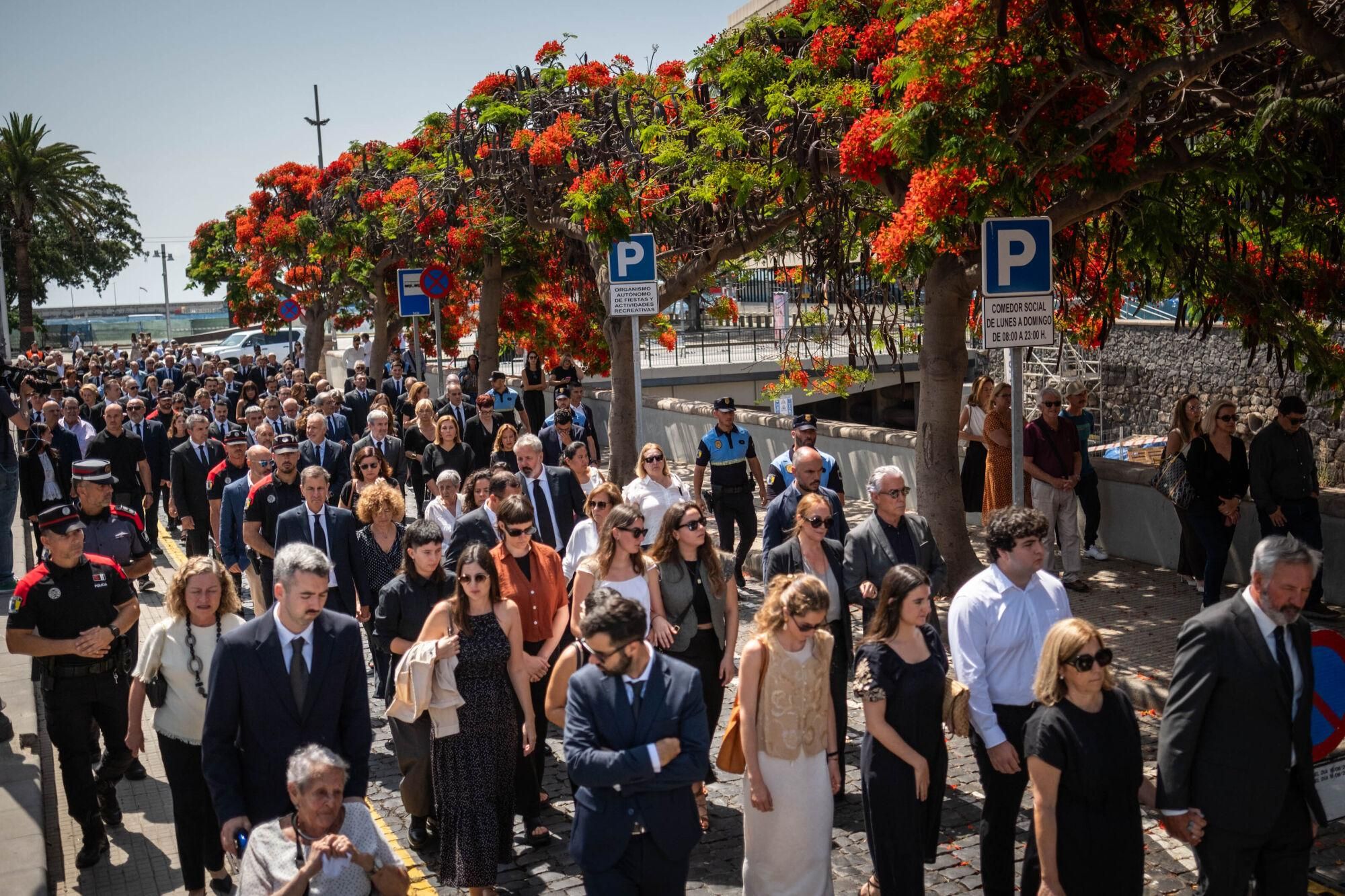 Funeral de Manuel Hermoso en Santa Cruz de Tenerife.