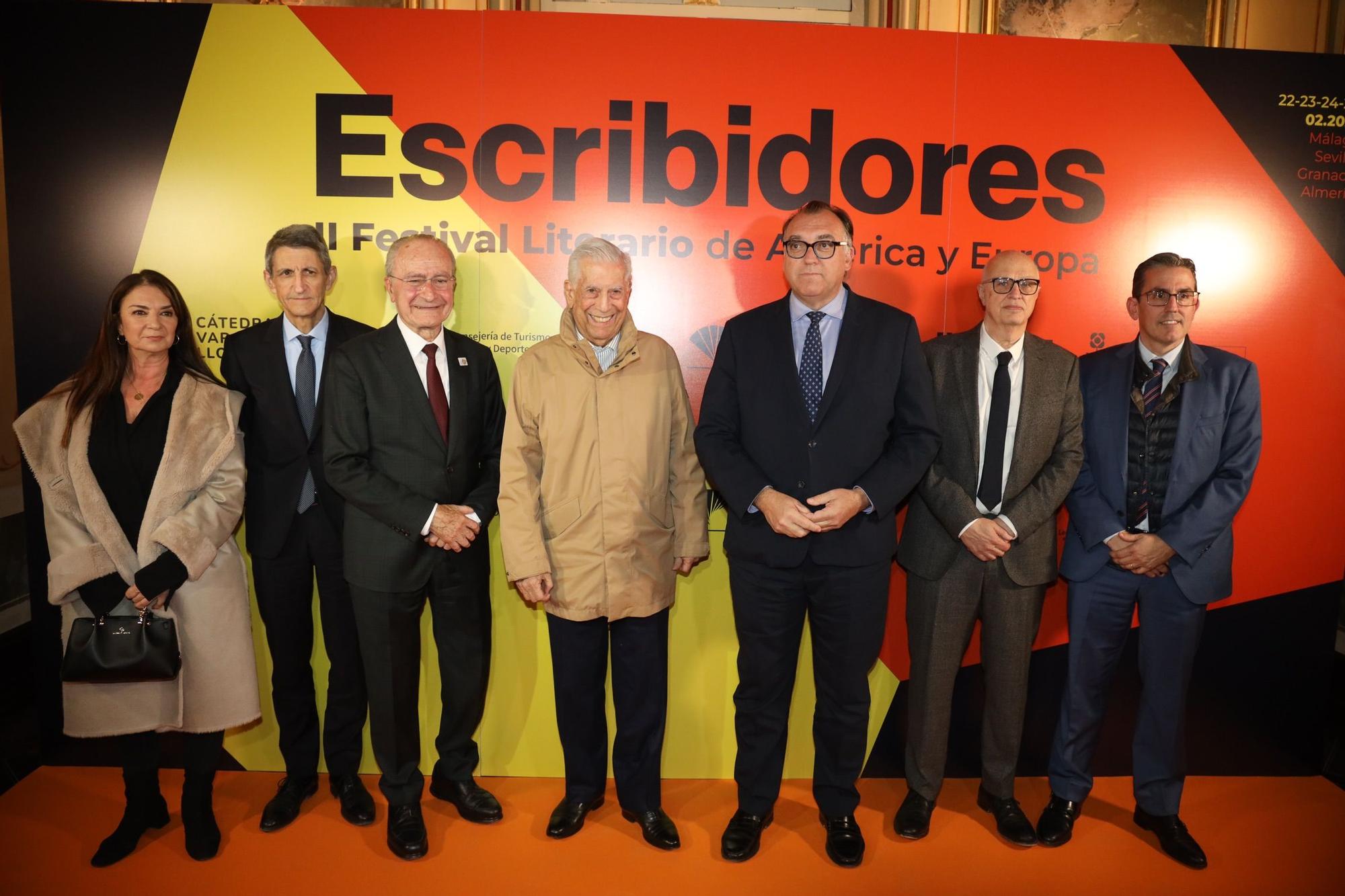 Acto inaugural del II Festival Literario de América y Europa 'Escribidores', en la sala Unicaja de conciertos María Cristina.