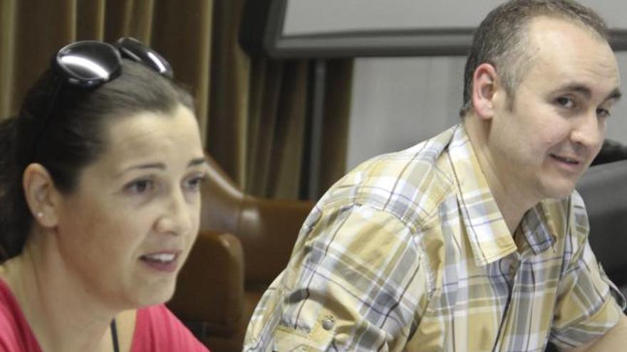 Sonia Merino y Juan Peláez durante la reunión celebrada en Zamora.