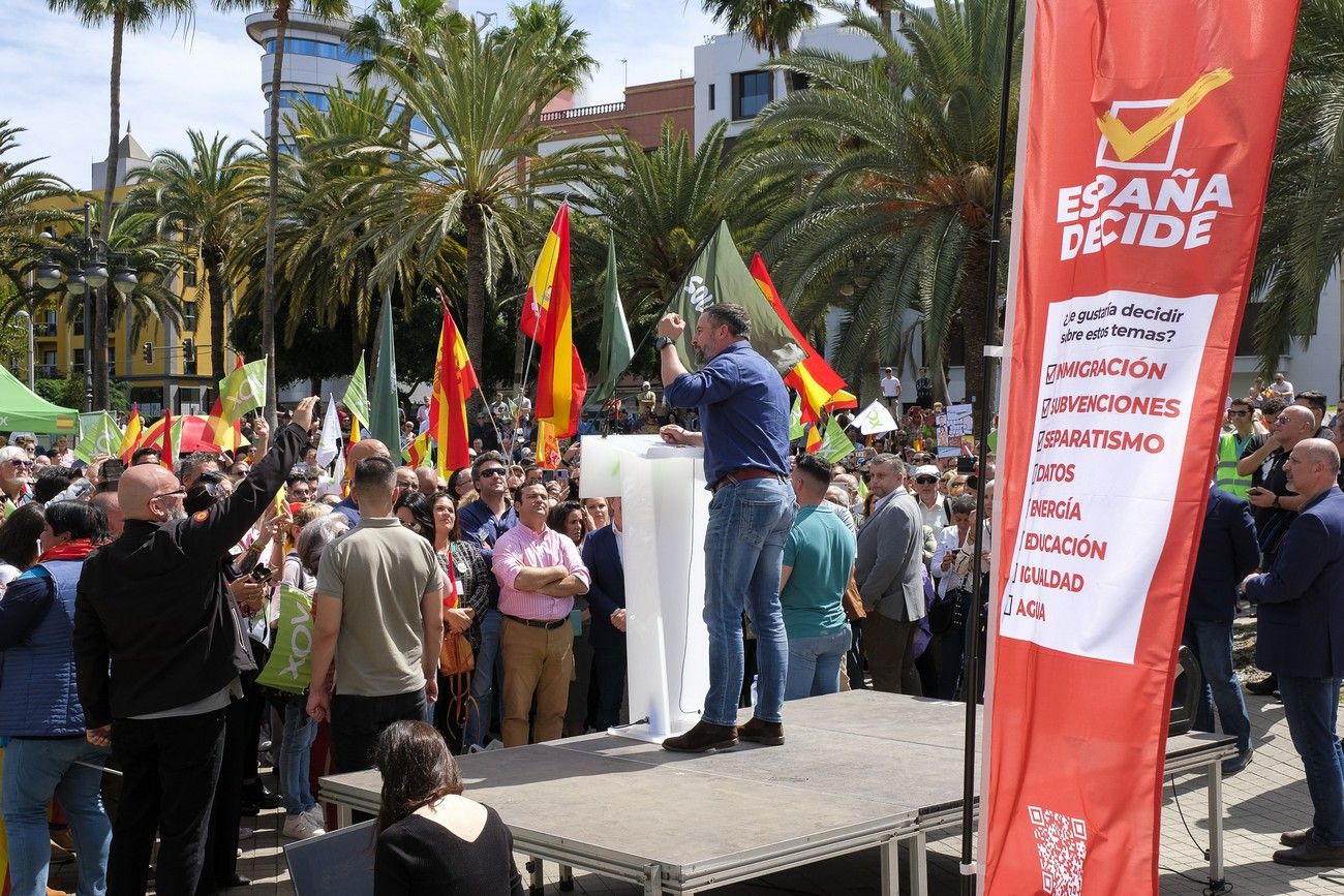 Mitin del presidente de VOX, Santiago Abascal, en Las Palmas de Gran Canaria