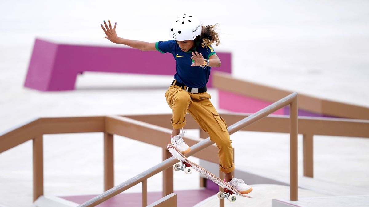 Rayssa Leal durante los Juegos Olímpicos de Tokio 2020