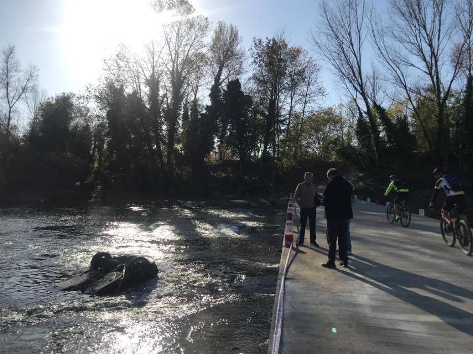 Un conductor begut i drogat cau amb el cotxe al Ter, al passallís de Sobrànigues