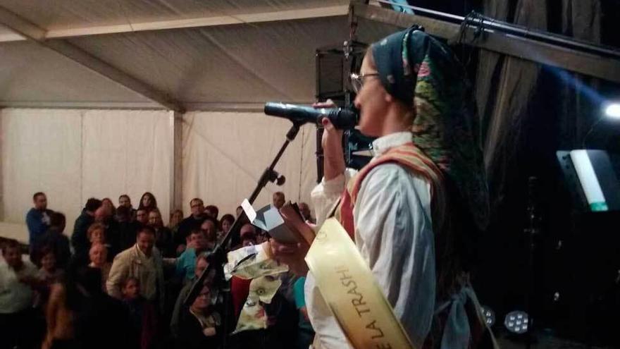 Sofía Blanco, reina de las fiestas, durante su presentación el pasado día 11.