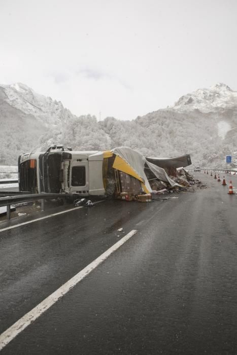 Accidente mortal de un camionero en el Huerna