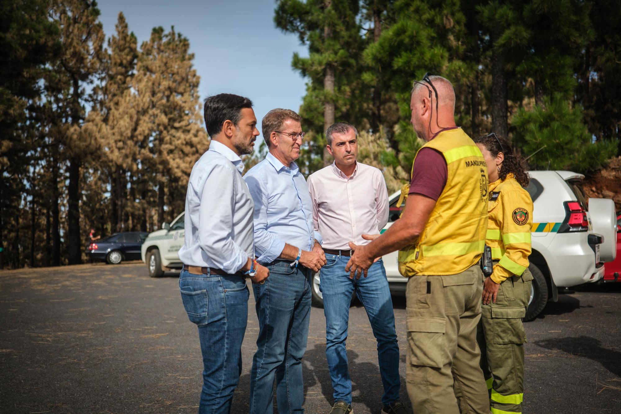 Visita de Núñez Feijóo al incendio de Tenerife