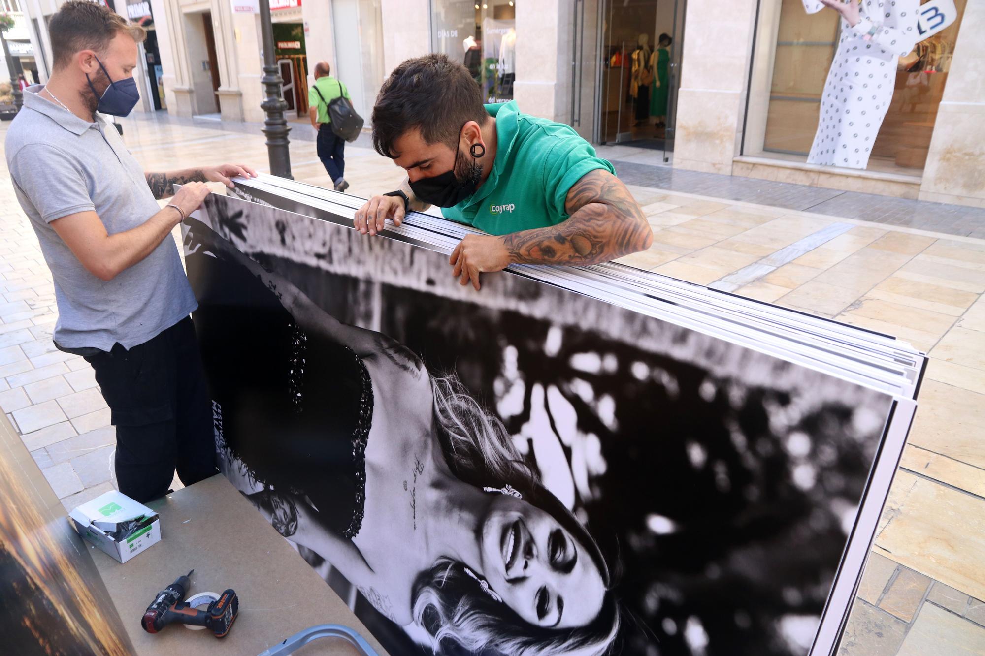 Preparativos de la inauguración del Festival de Cine de Málaga 2021