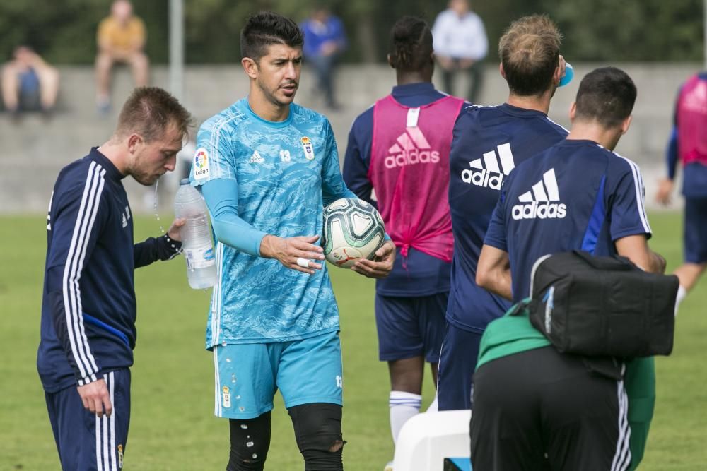 El ovetense dirigió hoy su primer entrenamiento al frente del primer equipo