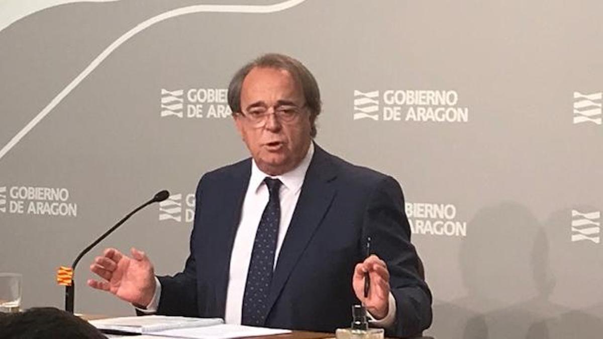 Pérez Anadón, durante su comparecencia de este miércoles en el Pignatelli.