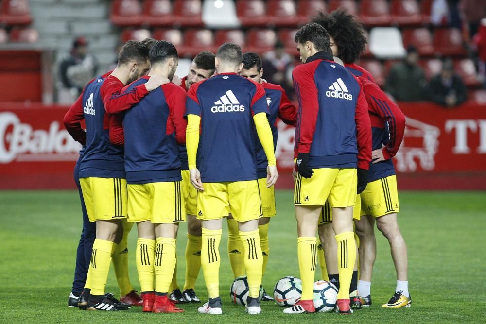 El partido entre el Sporting y el Osasuna, en imágenes