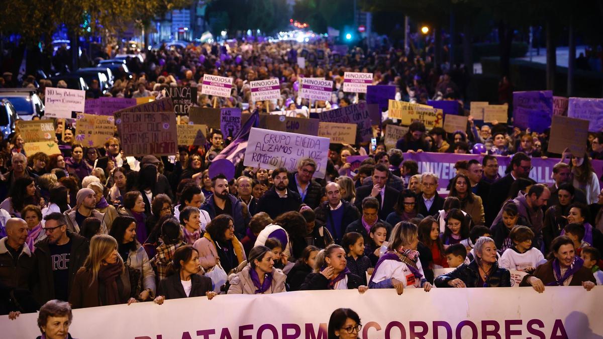 Manifestación del 25N en Córdoba.
