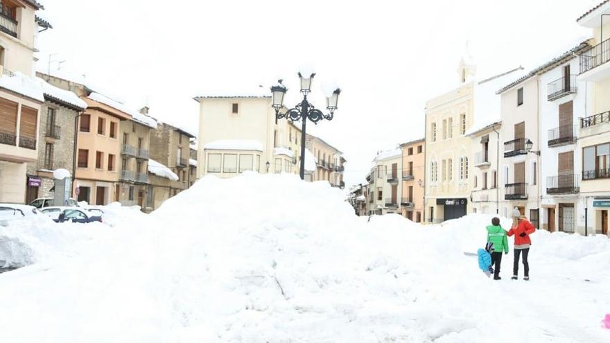 Nieve en Vilafranca, el pasado mes de febrero.