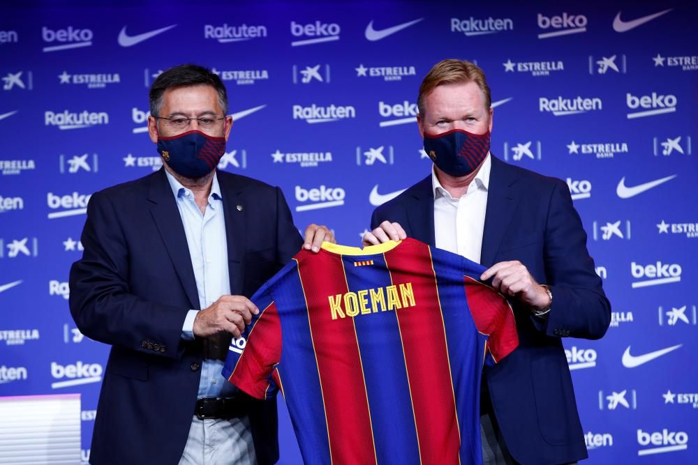 Presentación de Koeman como técnico del Barça