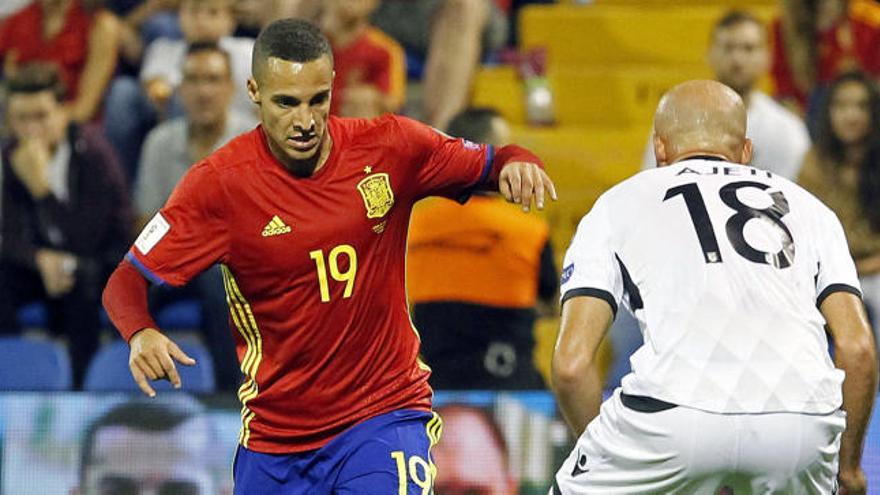 Rodrigo Moreno, en el Rico Pérez con la Selección Española