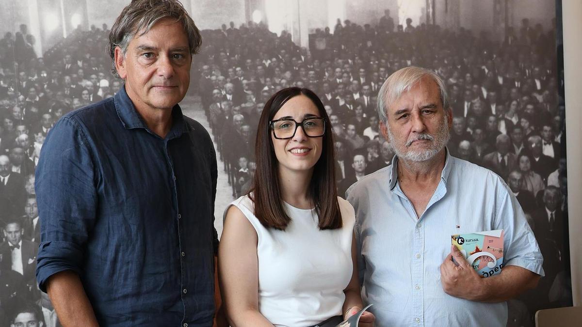 Jordi Basomba, Tània Infante i Joan Morros, avui