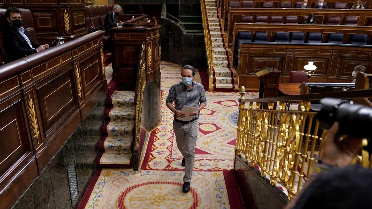 Pablo Iglesias en el Congreso de los Diputados.