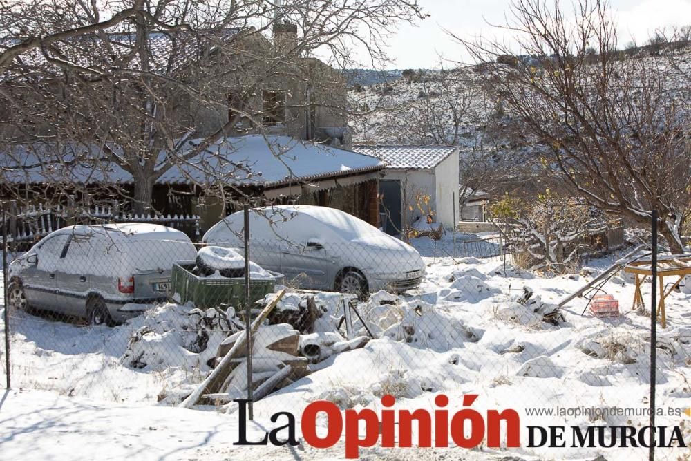 La nieve llega a las pedanías de la comarca del No