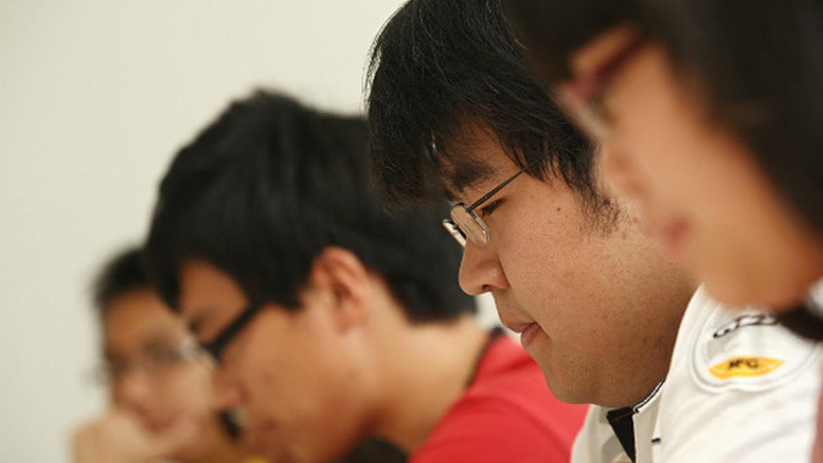 Jóvenes estudiantes chinos.