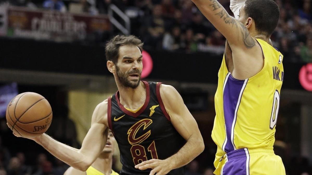 José Manuel Calderón en el partido de esta madrugrada frente a Los Lakers