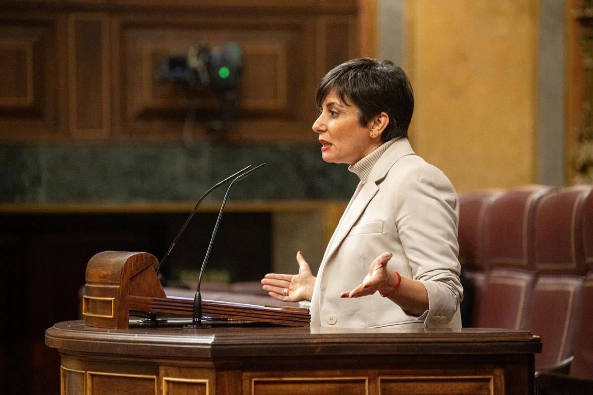 La ministra de Vivienda, Isabel Rodríguez, durante una intervención en el Congreso.