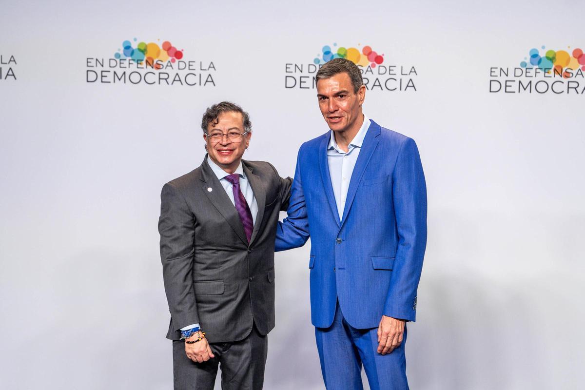 El presidente de Colombia, Gustavo Petro, y el presidente del Gobierno, Pedro Sánchez.