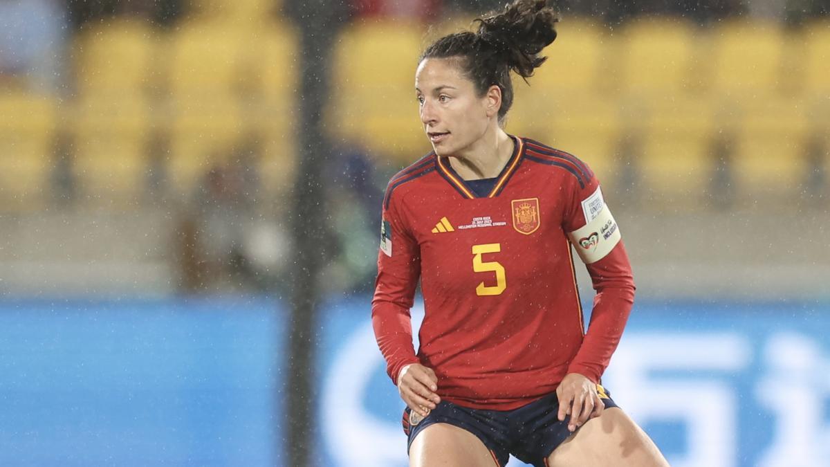 Ivana Andrés con la camiseta de España durante el Mundial
