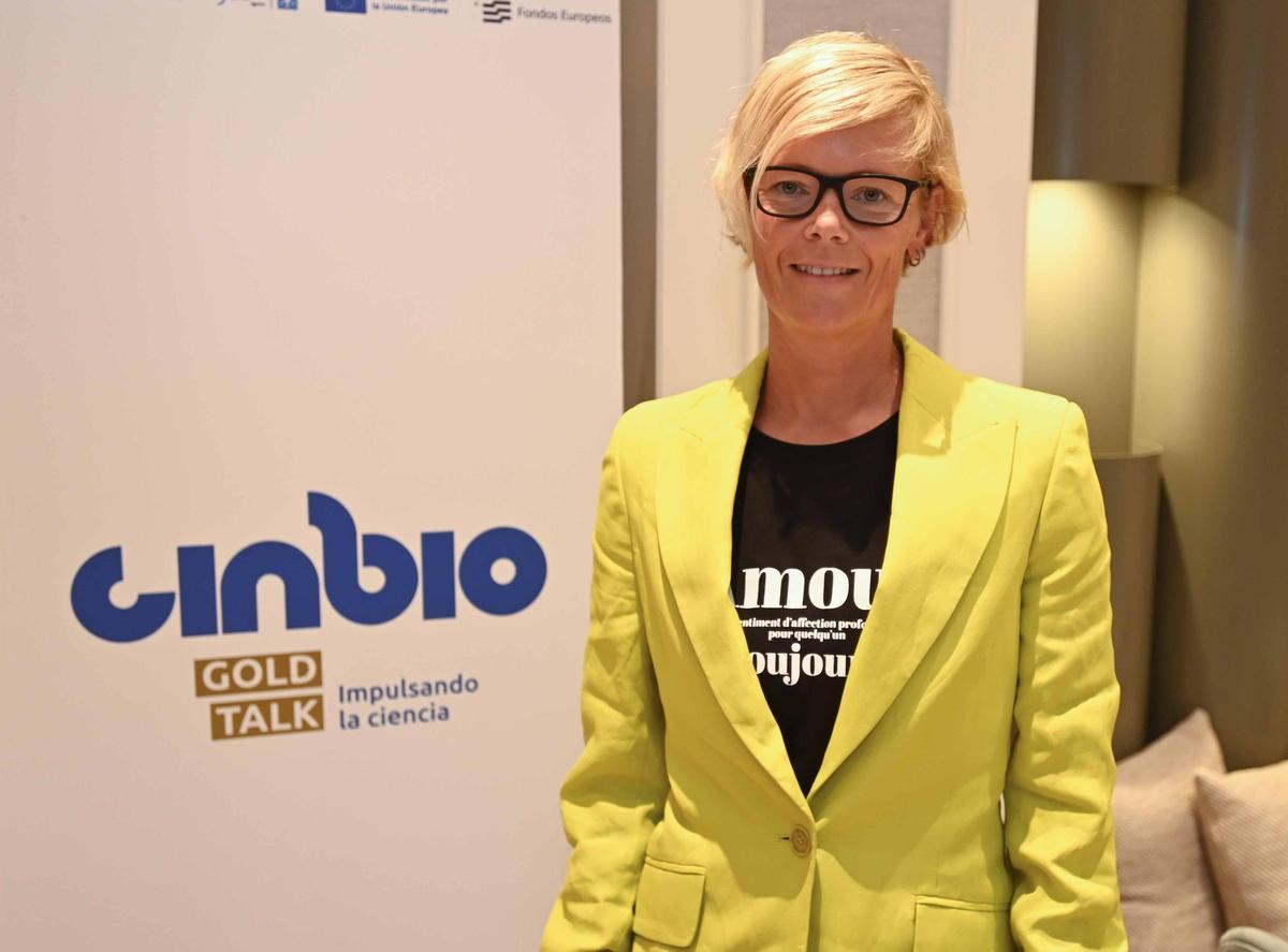 La ingeniera biomédica Nicole Steinmetz, durante su estancia en Vigo para recibir el premio Cinbio Gold Talk.