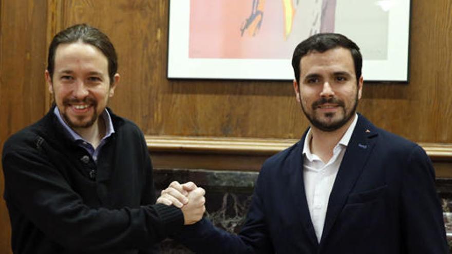 Pablo Iglesias y Alberto Garzón.