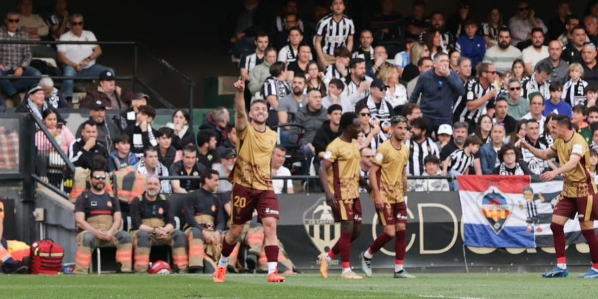 Antonio Casas celebra el gol marcado en Castalia en marzo del 2024.