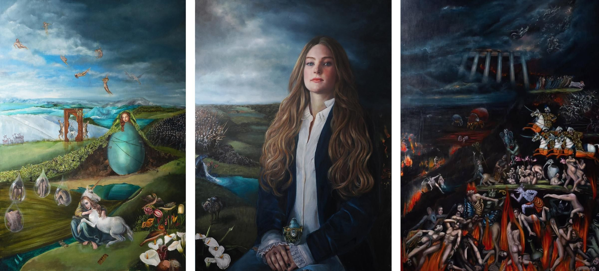 Obras de la exposición 'Contemporáneas' de Eva Hernández