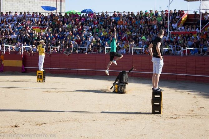 Participante del Grand Prix durante los festejos estivales en Torreorgaz.