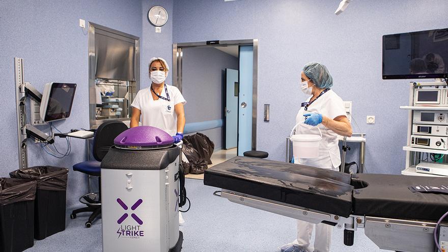 Trabajadoras de Clece en una instalación sanitaria.