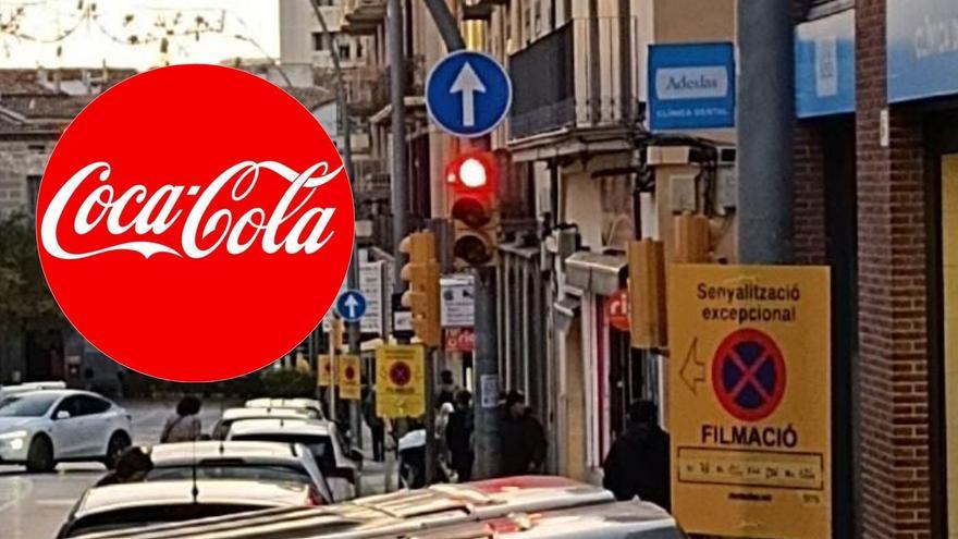 Coca-Cola rodarà dimecres un anunci a la plaça Porxada de Manresa