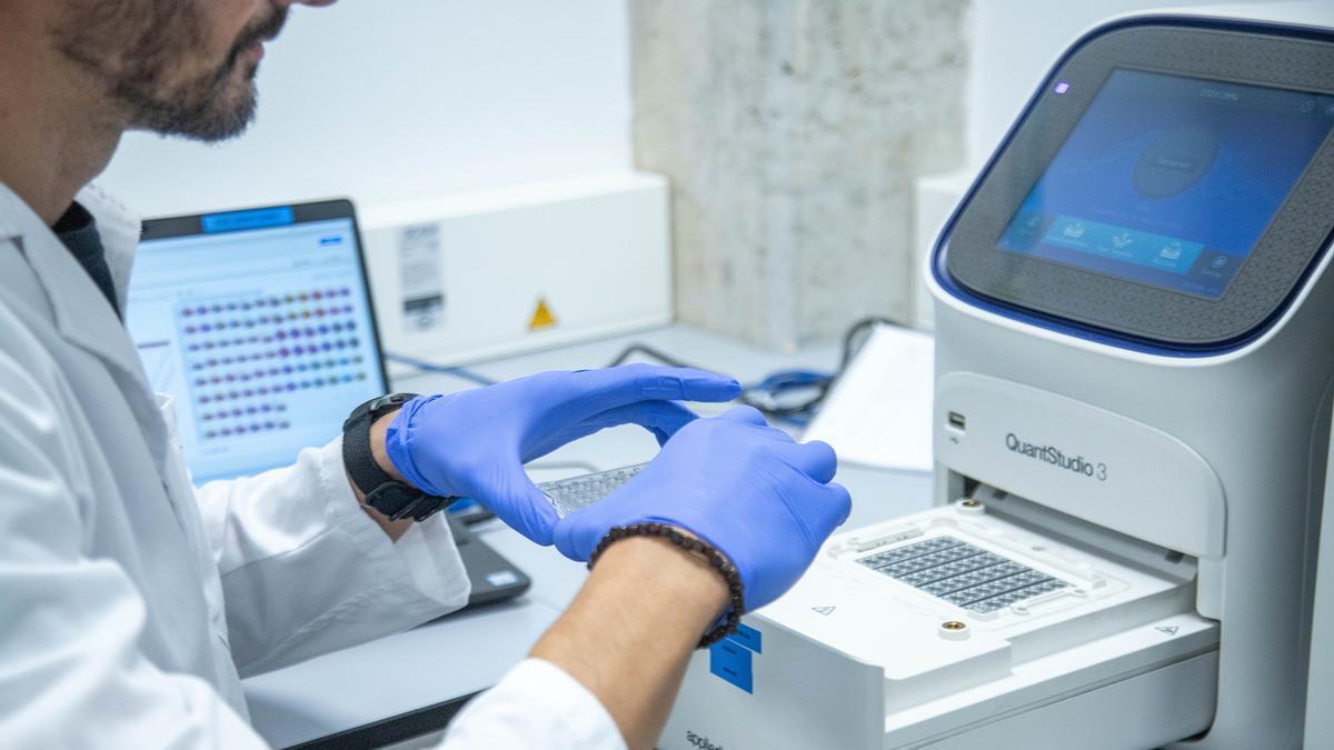 Un investigador de la UCAM en la incubadora de alta tecnología en salud, deporte y alimentación.