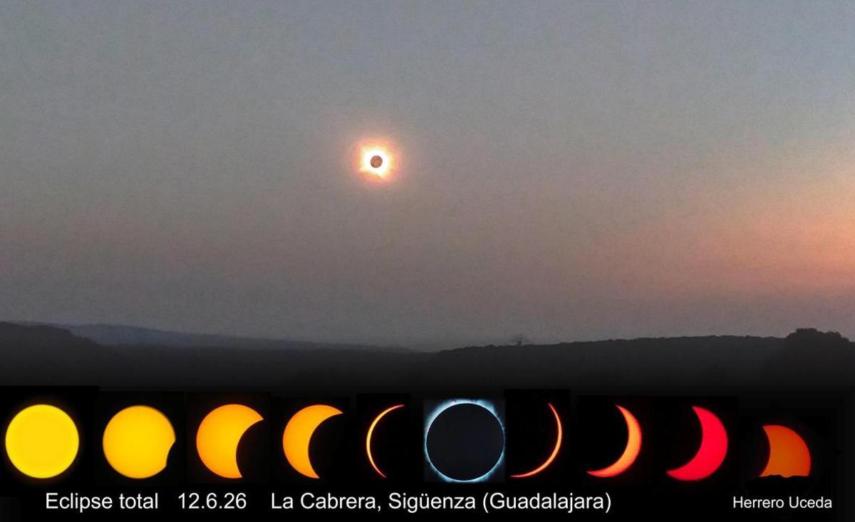 Vista del eclipse en Sigüenza.