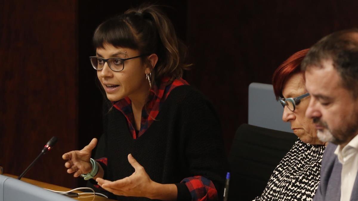 Maria Rovira, en una imagen de archivo, durante una comisión económica en el ayuntamiento de Barcelona.