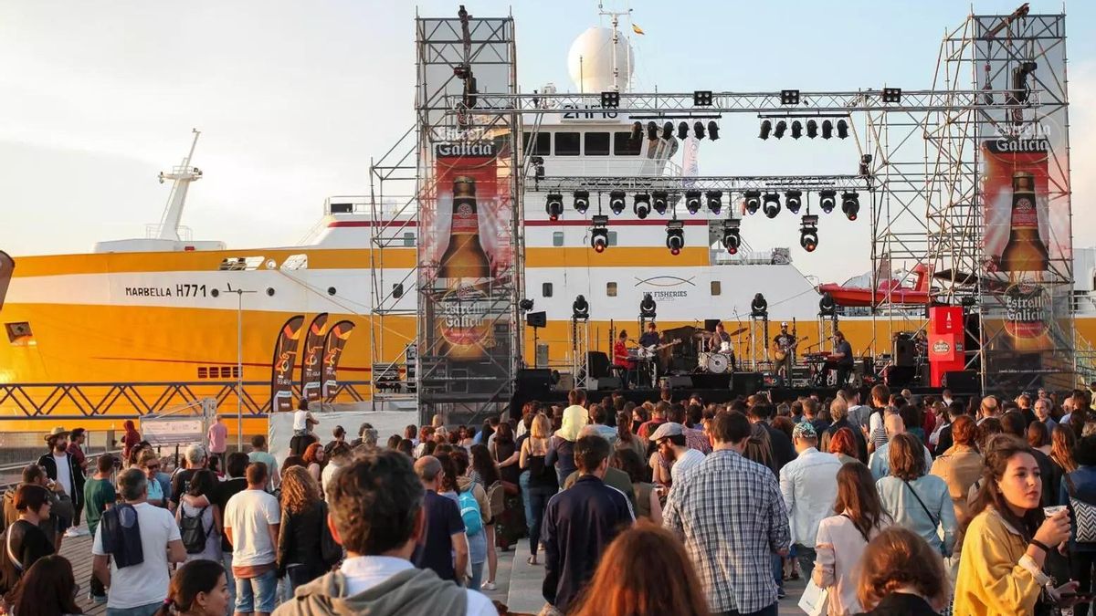 Foto de archivo de un concierto del Festival do Peixce Vigo SeaFest.
