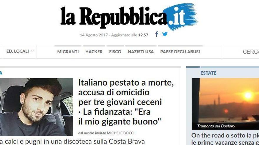 Repercussió de la notícia als mitjans de comunicació italians