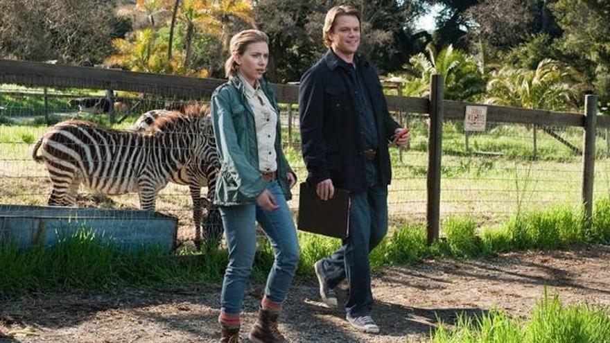 Matt Damon y Scarlett Johansson, en el zoo