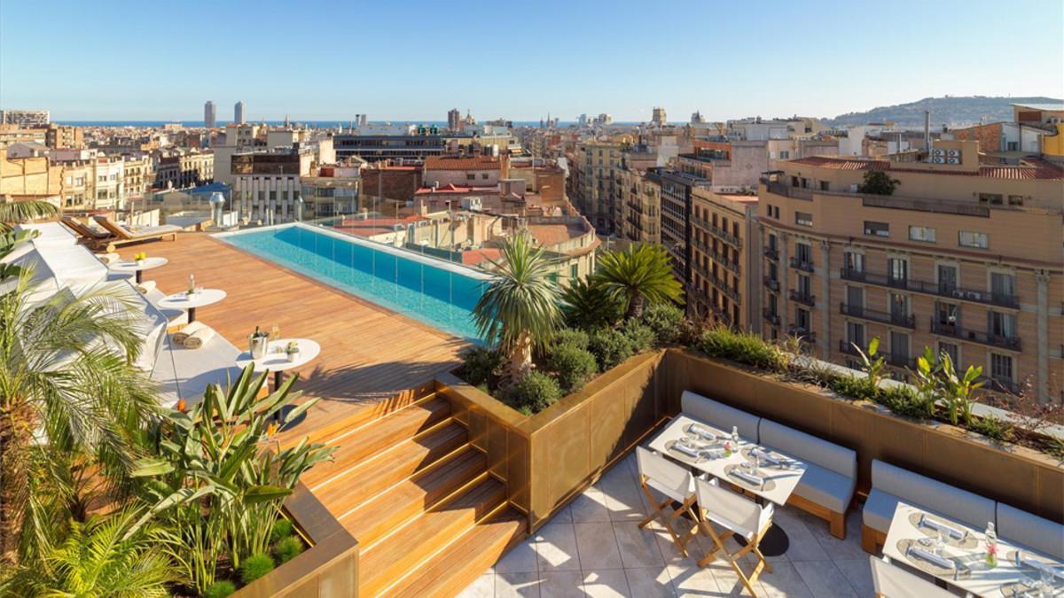 La espectacular terraza del The One Barcelona
