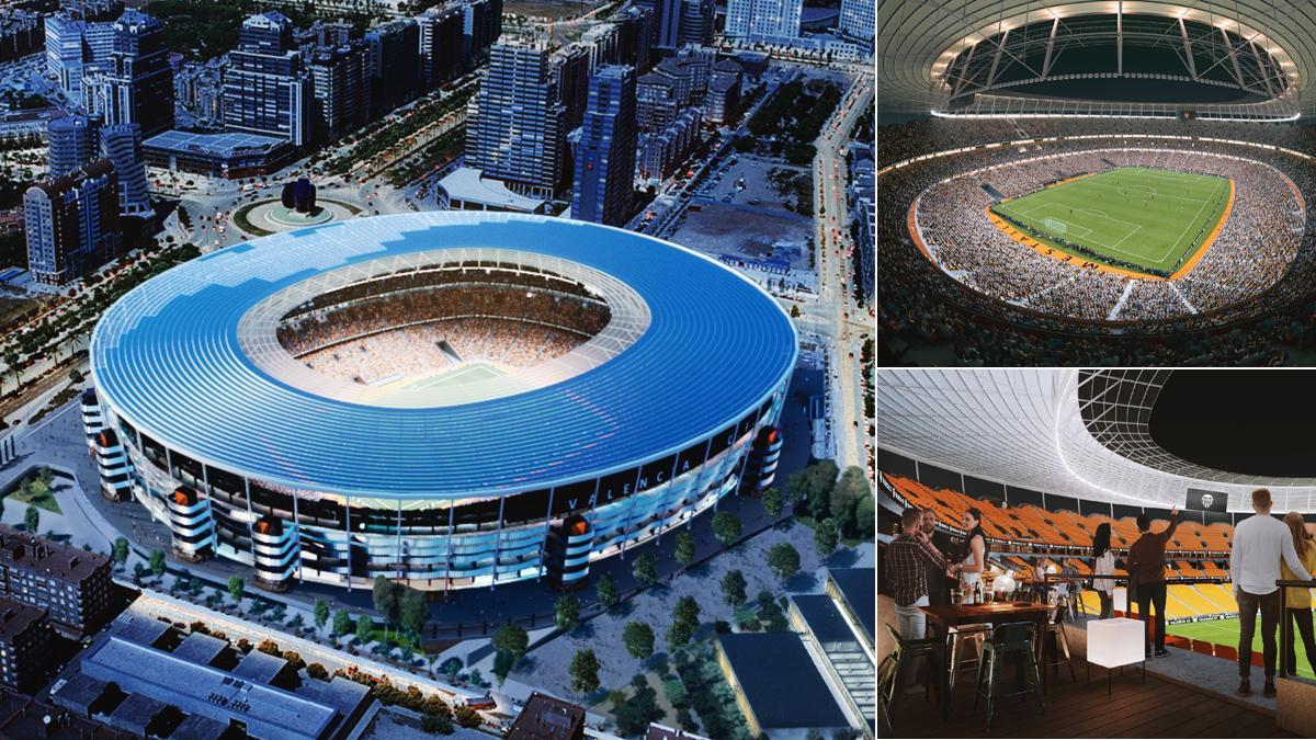 Imágenes proyectadas del Nou Mestalla