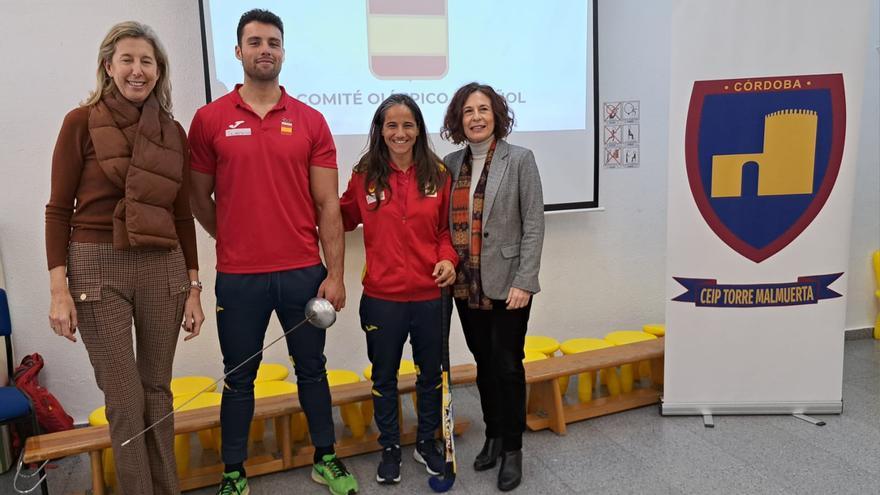 Deportistas olímpicos en el CEIP Torre Malmuerta