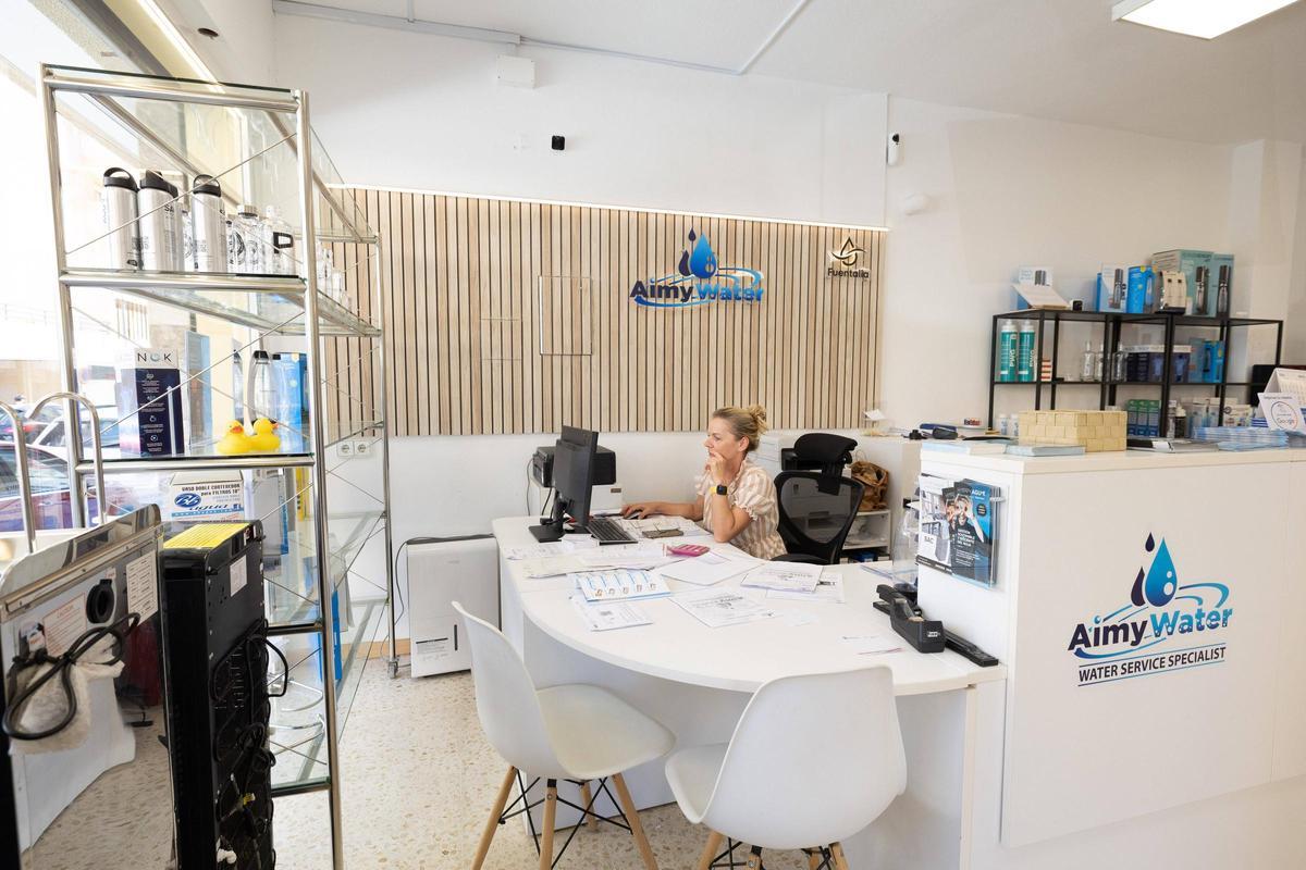 La tienda AimyWater desde dentro.
