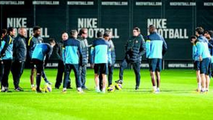 Tito Vilanova y Abidal, juntos en el campo