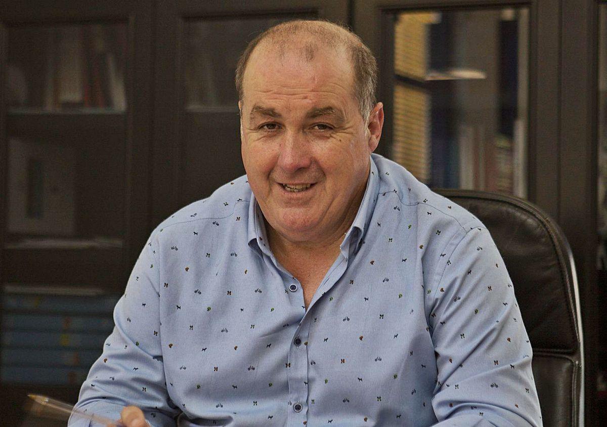 José Ángel Álvarez, "Quirós", en el Ayuntamiento.