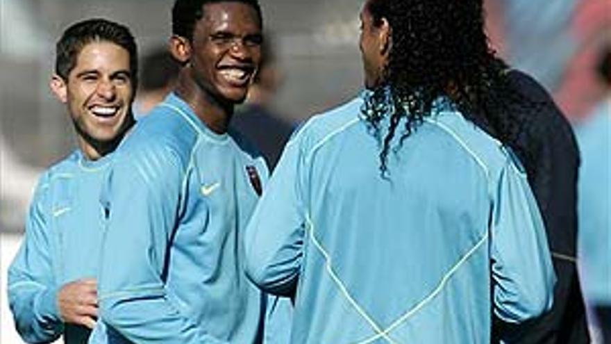 Etoo vuelve a entrenar con normalidad tres meses después de lesionarse